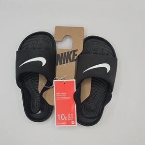Nike Kawa Black and White Slide Sandals NO BOX